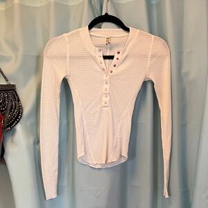 Free People 3/4 Button Henley